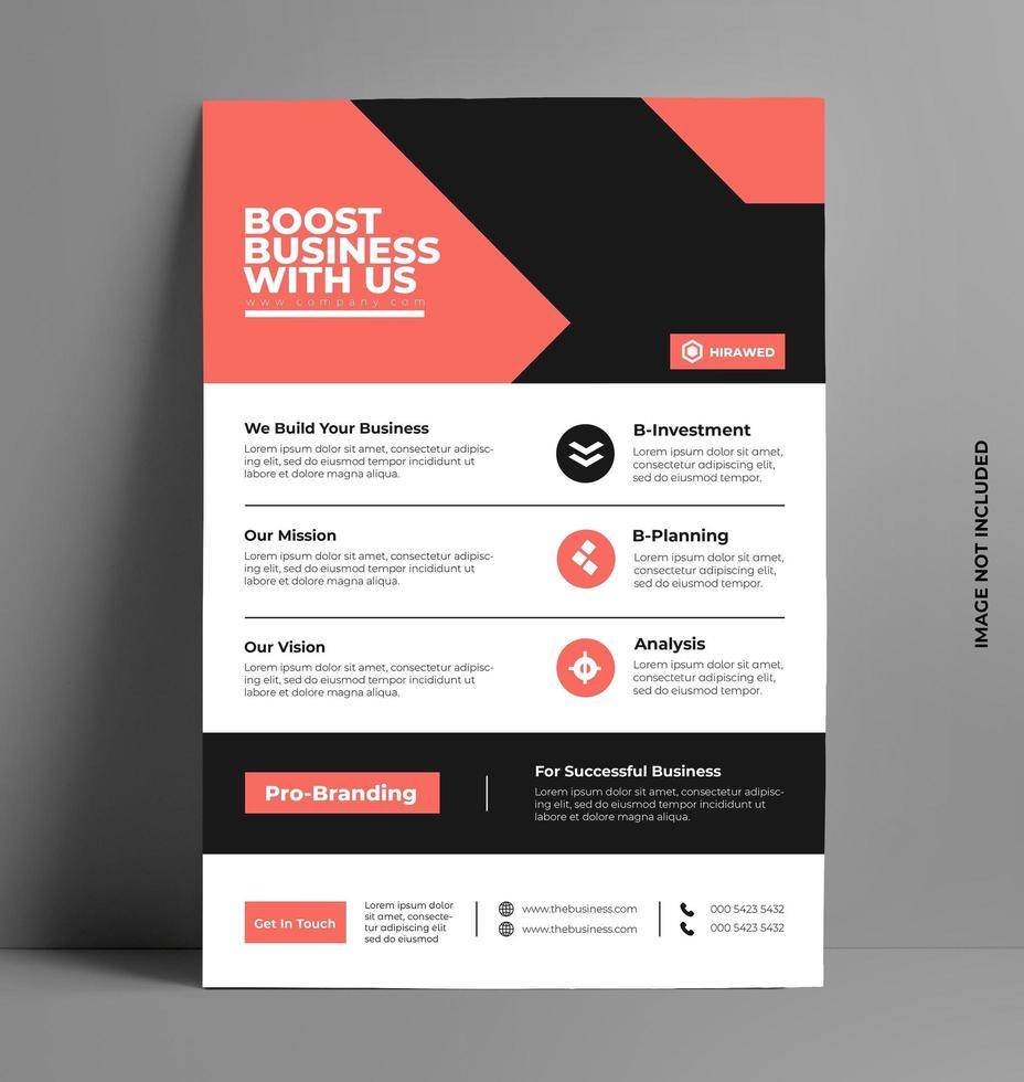 Corporate Color Flyer Template. vector