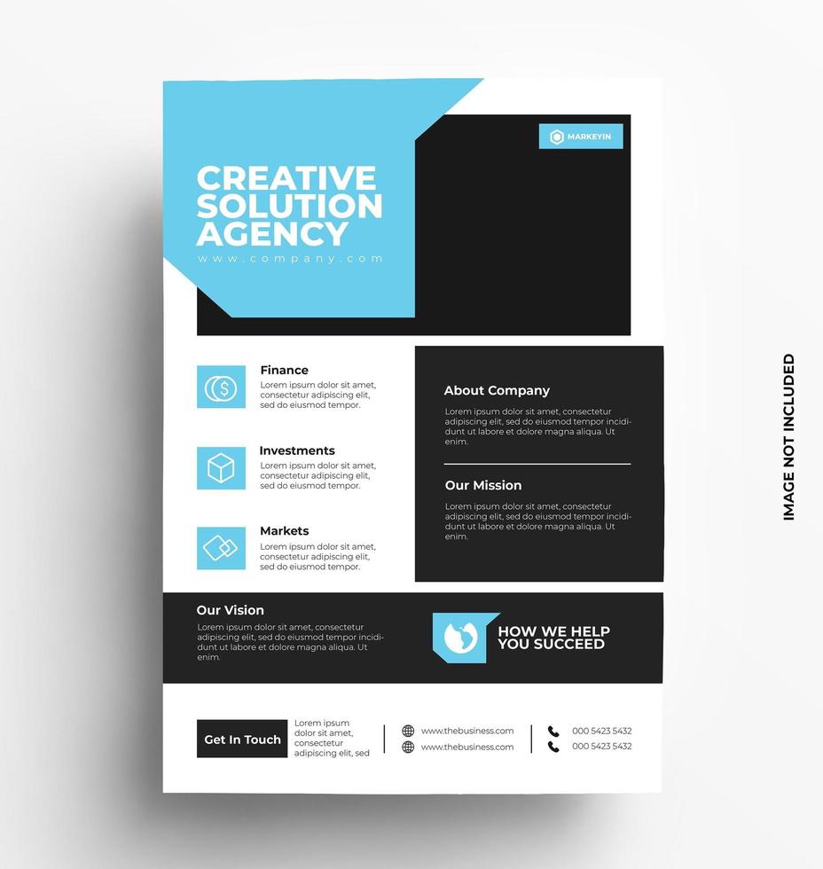 Corporate Sleek Flyer Template. vector