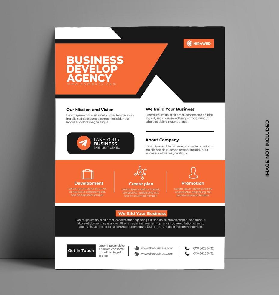 Corporate colorfu Flyer Template. vector