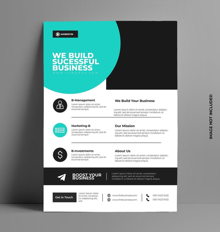 Sleek Business Flyer Template. vector