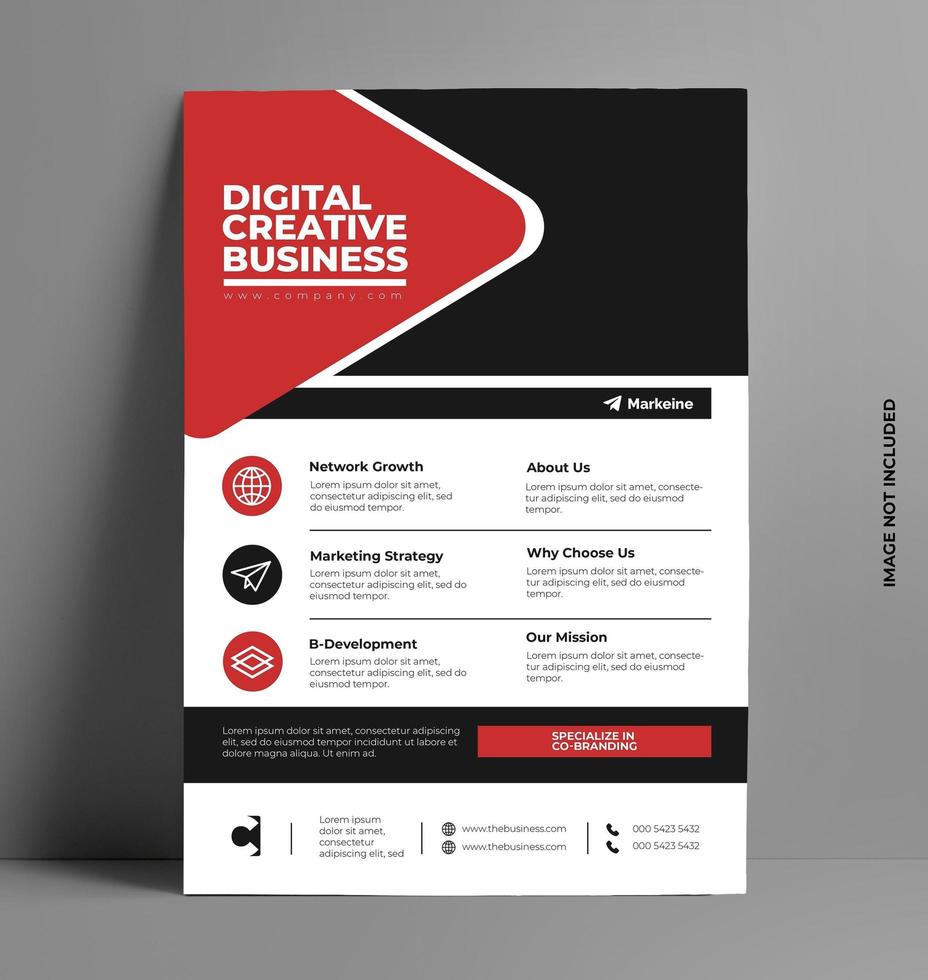 Template Design for Corporate Flyer. vector