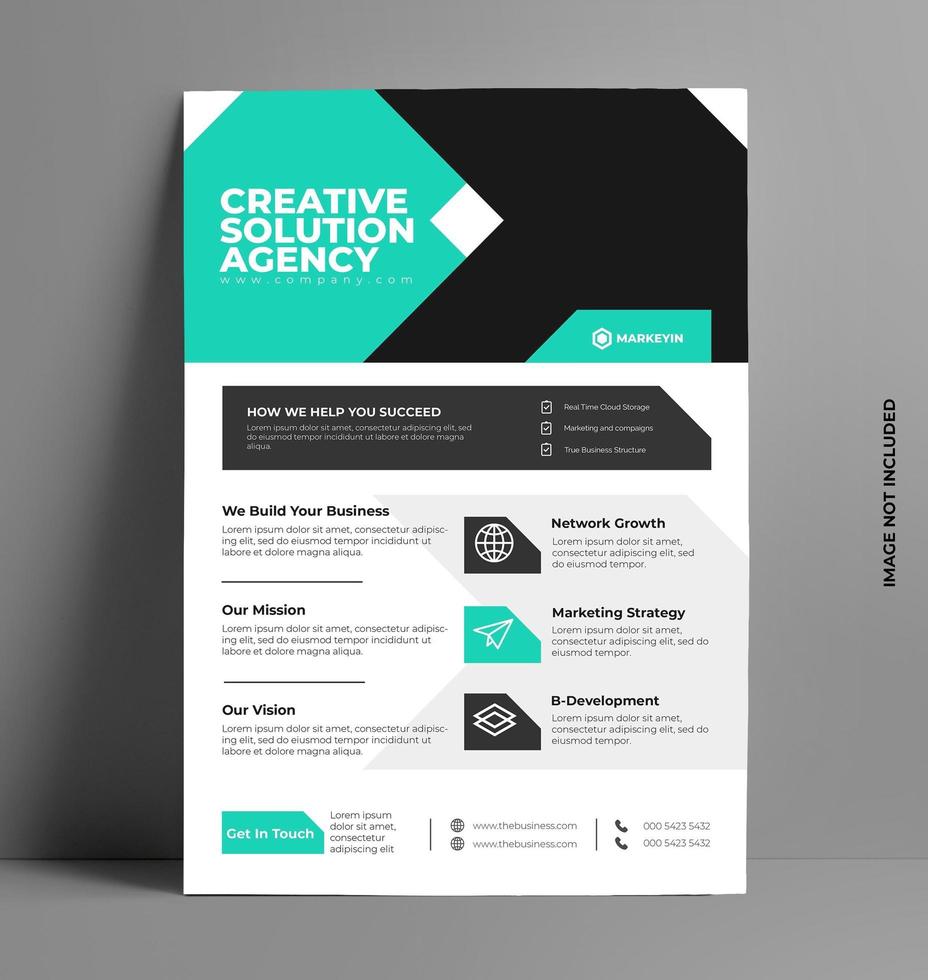 Cover Business Flyer Template. vector