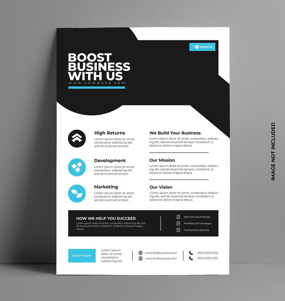 Sleek Printable Flyer Template. vector