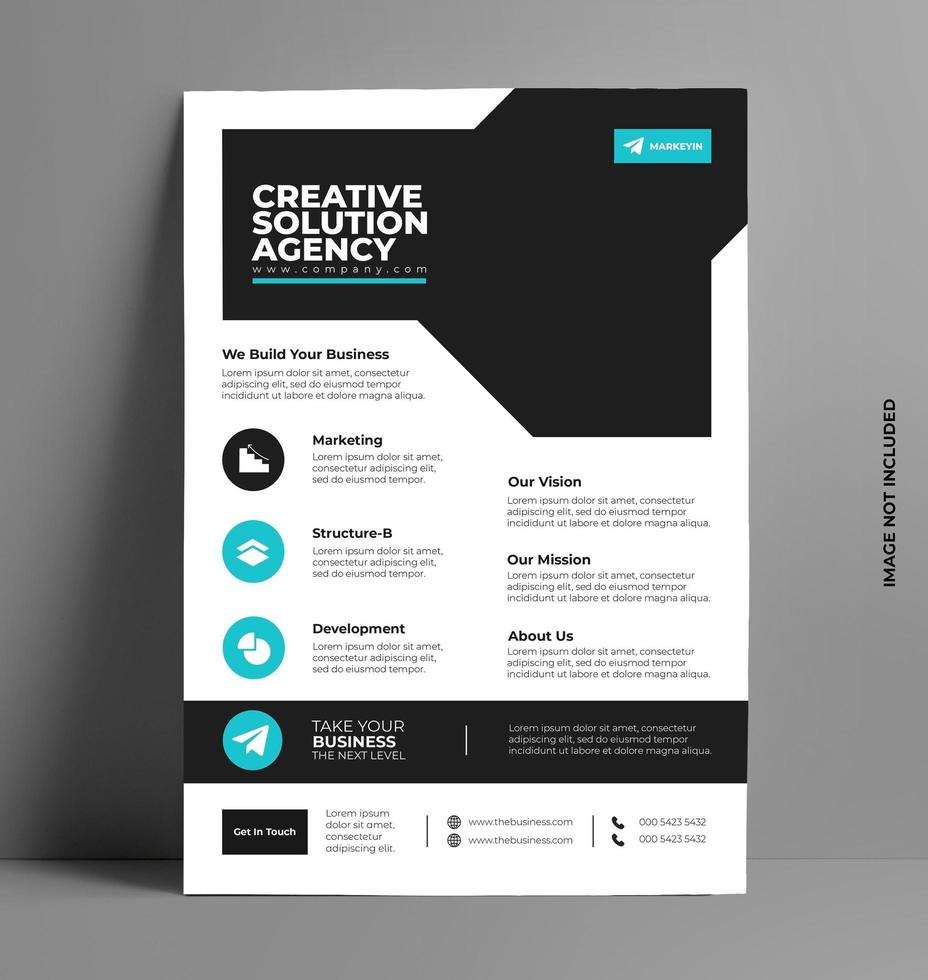 Brochure Flyer Design Layout Template in A4 Size. vector