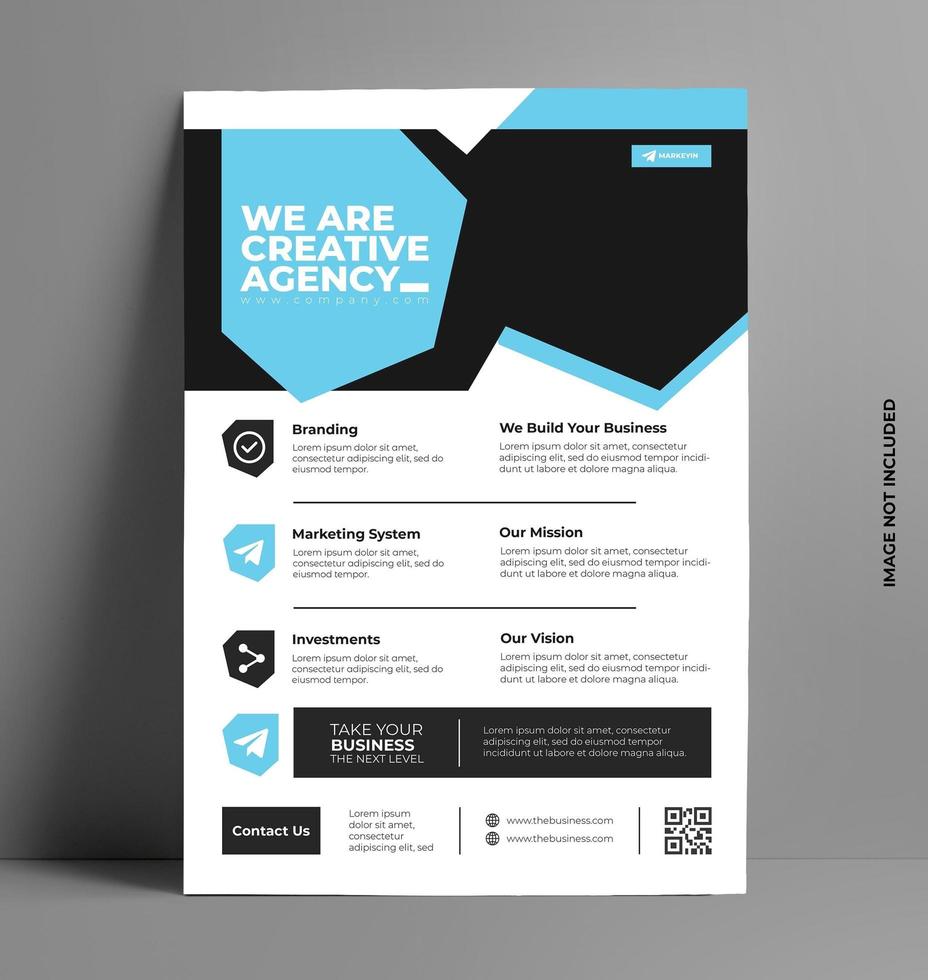 Colorful Business Brochure Flyer Template. vector