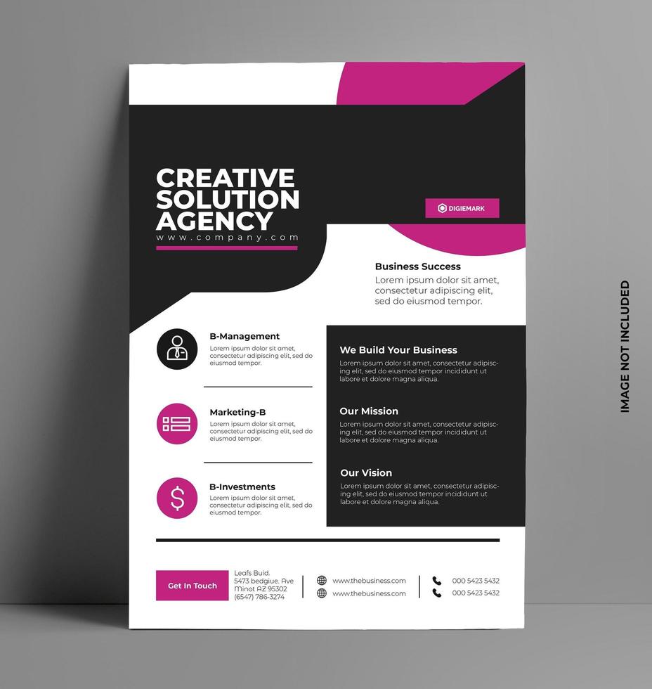 Sleek Corporate Flyer Print Template. vector