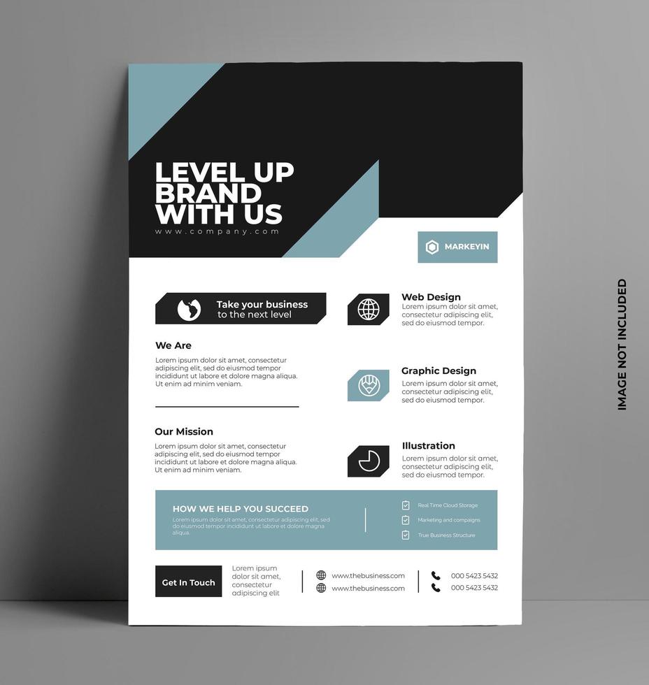 Sleek Flyer Business Brochure Design. vector