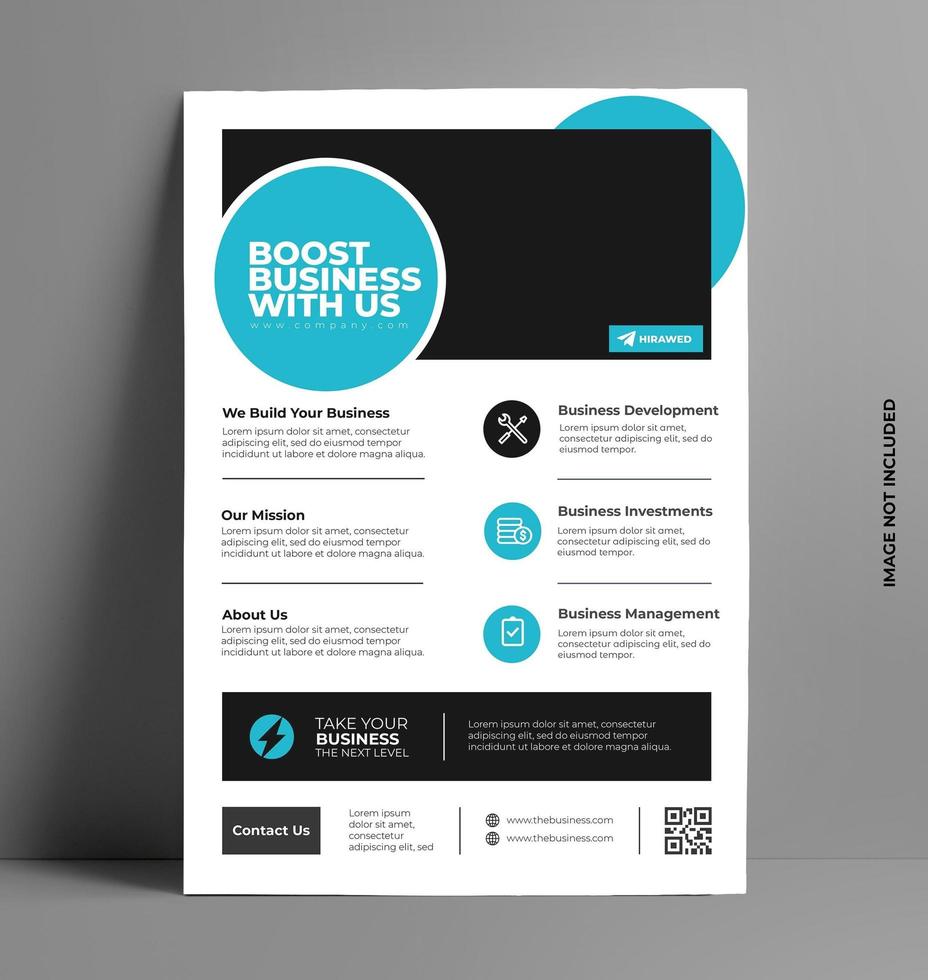 Corporate Report Flyer Template. vector