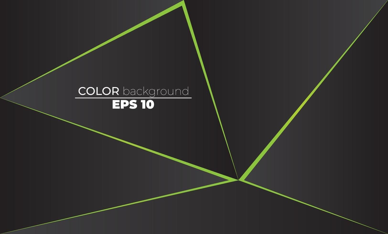 Polygonal shapes background  low poly triangles mosaic black and green neon vector