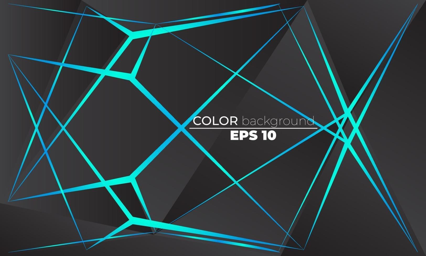 Polygonal shapes background  low poly triangles mosaic black and green neon vector