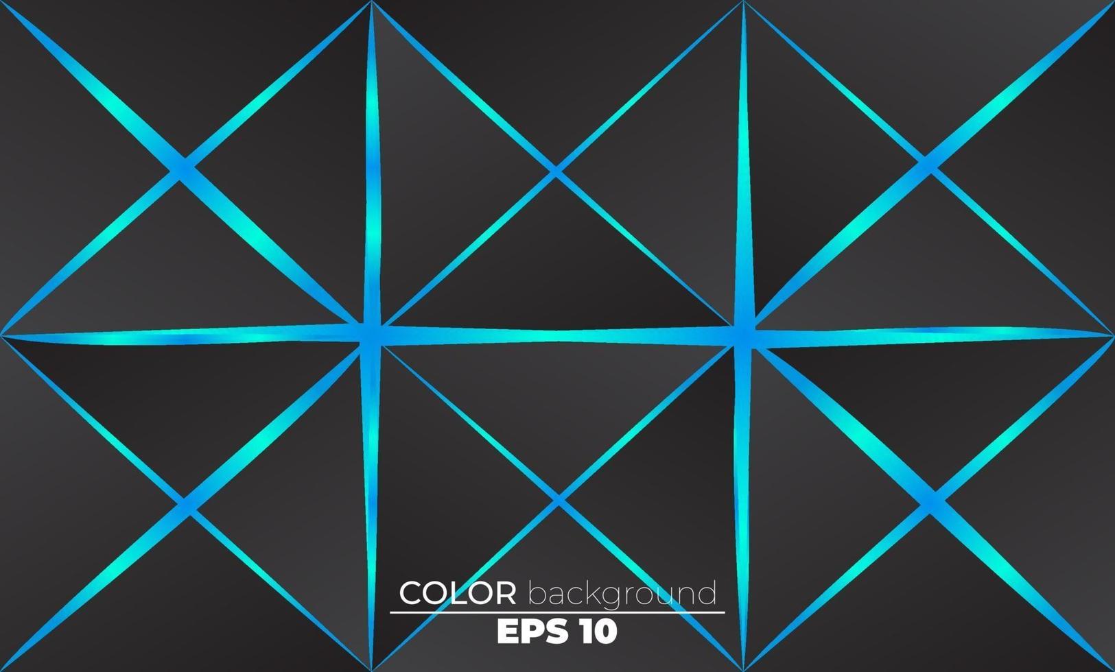 Polygonal shapes background  low poly triangles mosaic black and Blue neon vector