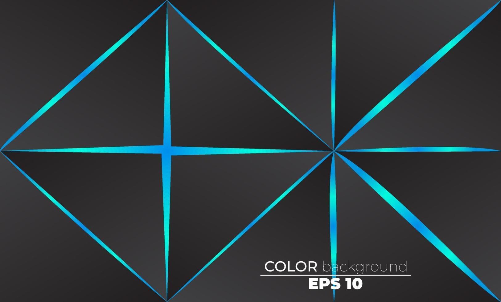 Polygonal shapes background  low poly triangles mosaic black and Blue neon vector