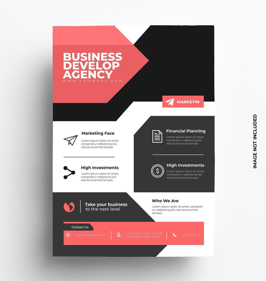 Corporate A4 Flyer Template. vector