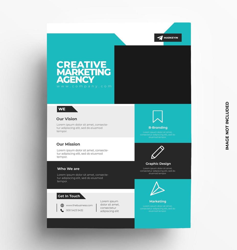 Flat Modern Minimalist for Flyer Template vector