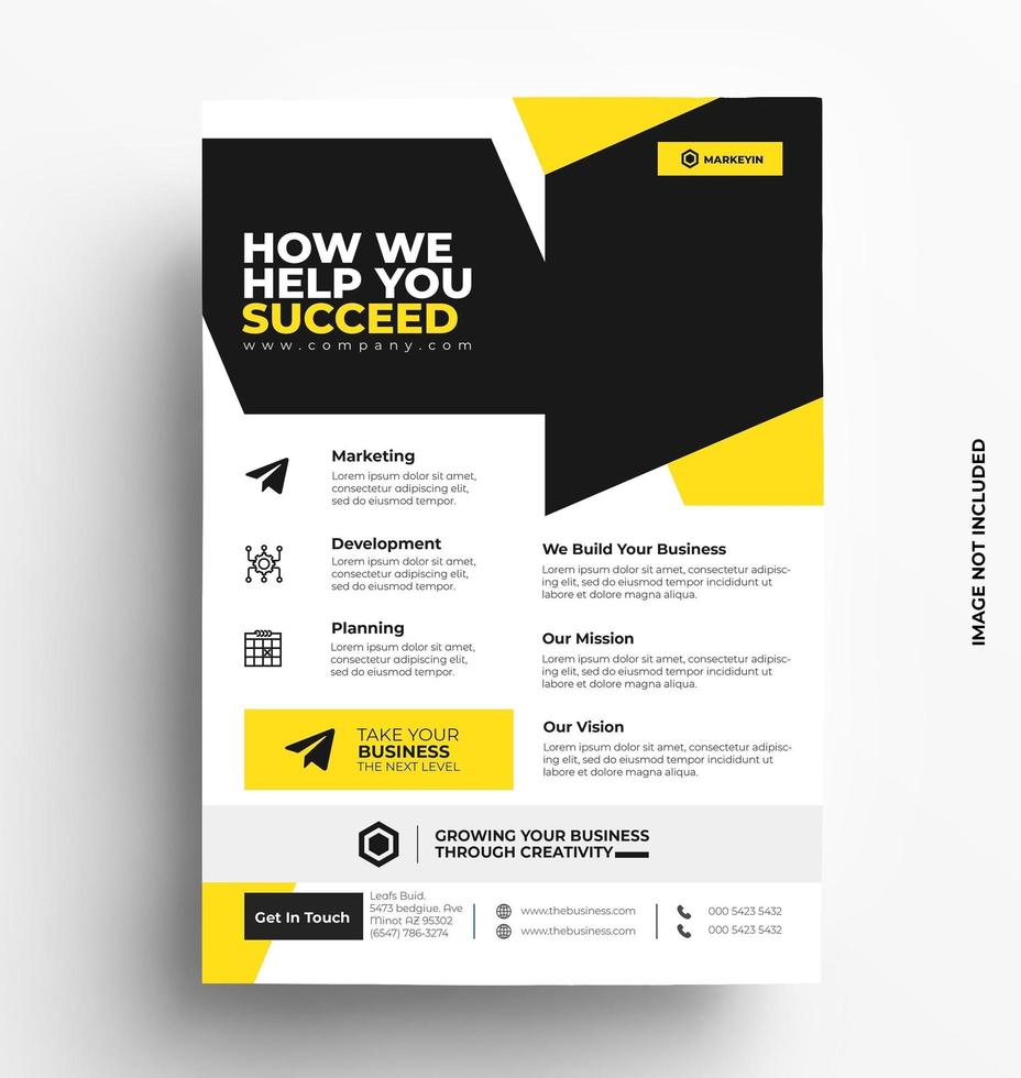 Corporate Sleek of Flyer Template. vector