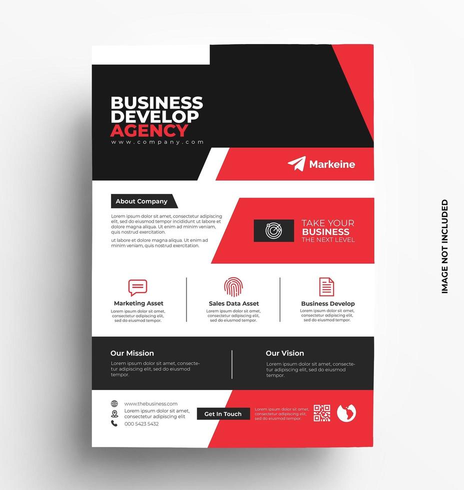 Flat Modern Business Flyer. vector