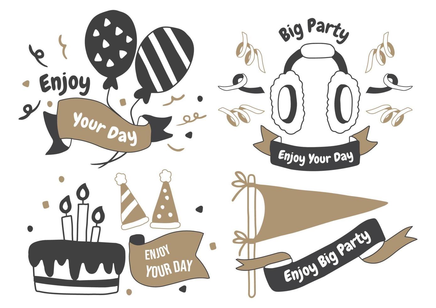 Party label Vector Logo for banner
