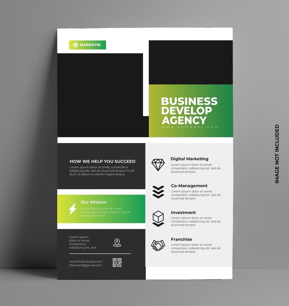 Corporate Gradient of Flyer Template. vector