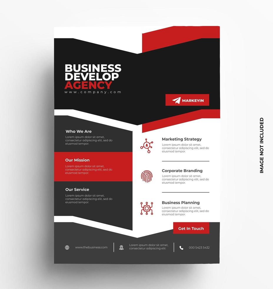 Creative Corporate Print of Flyer Template. vector