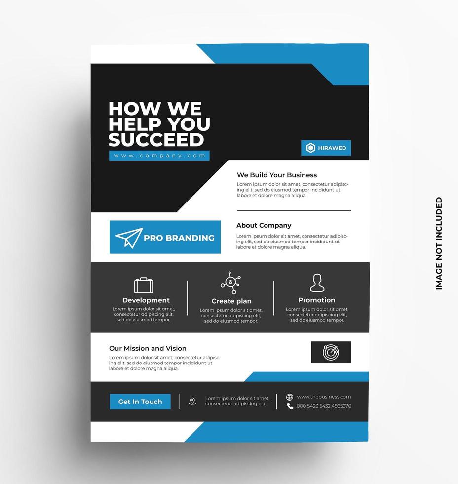 Corporate Print of Flyer Template. vector