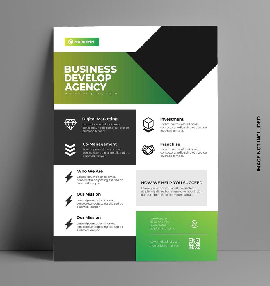 Gradient of Flyer Template. vector