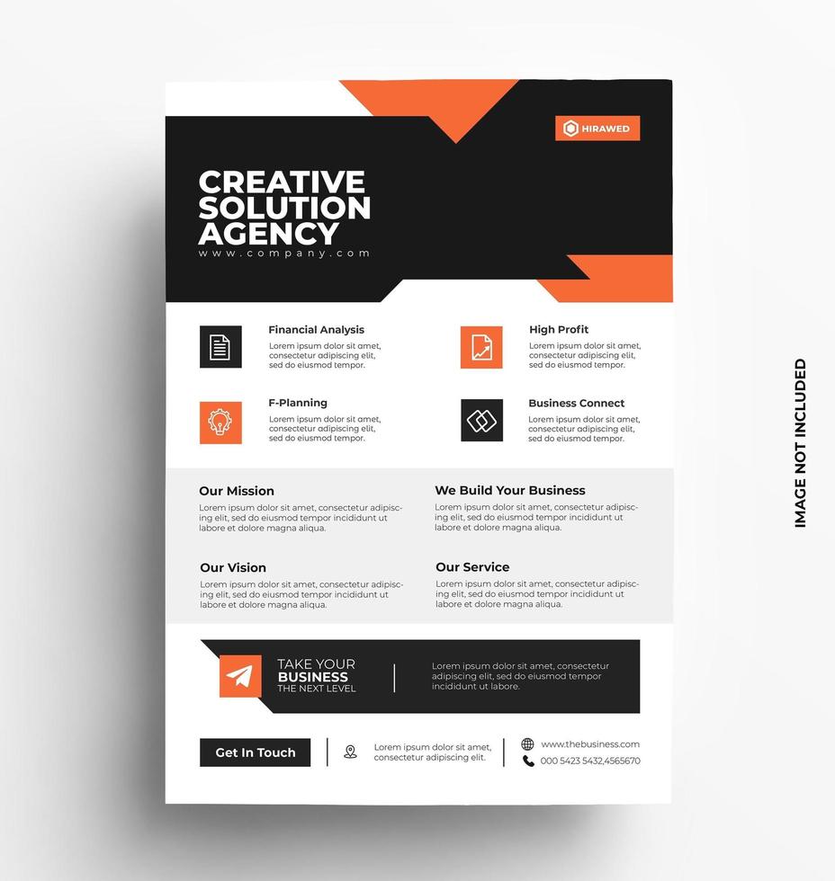 Business Print Flyer Template. vector