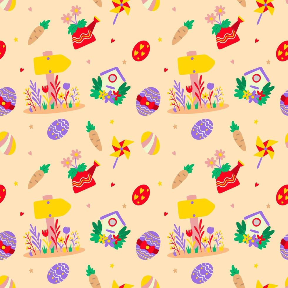 Seamless easter Pattern Vector for banner