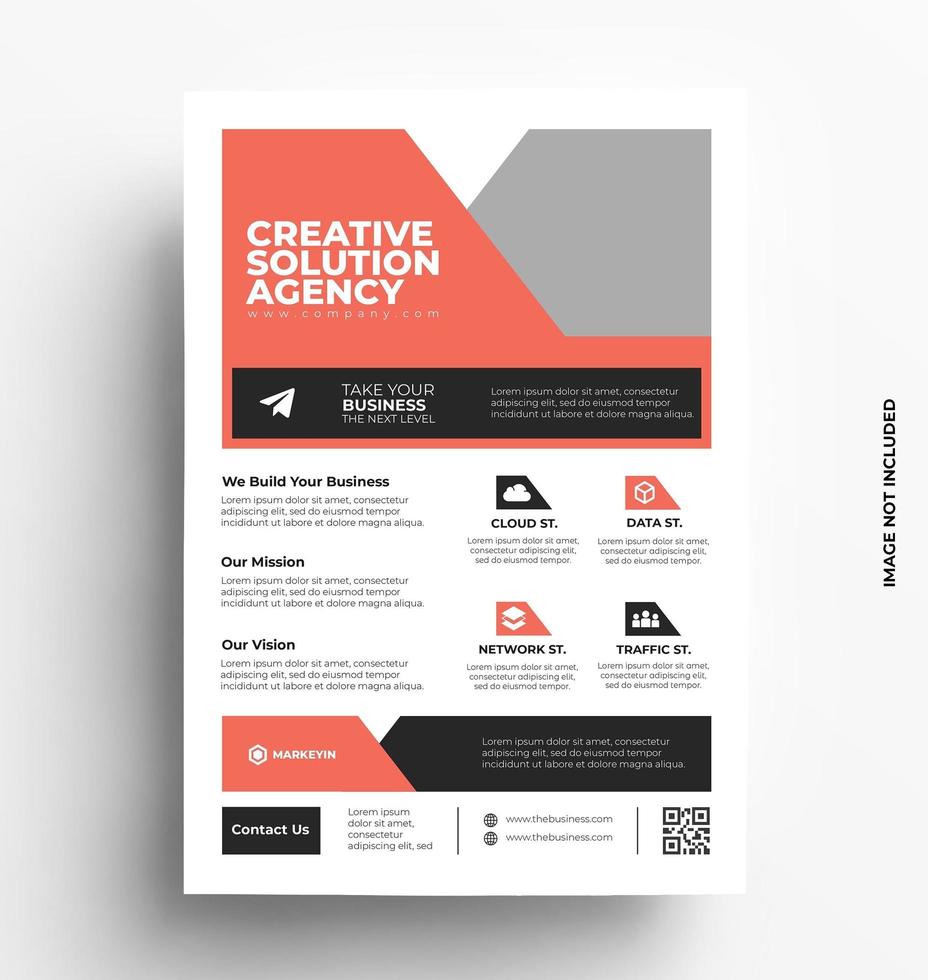 Flyer Sleek Template. vector