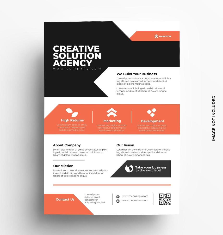 Stylish Company Flyer Template. vector