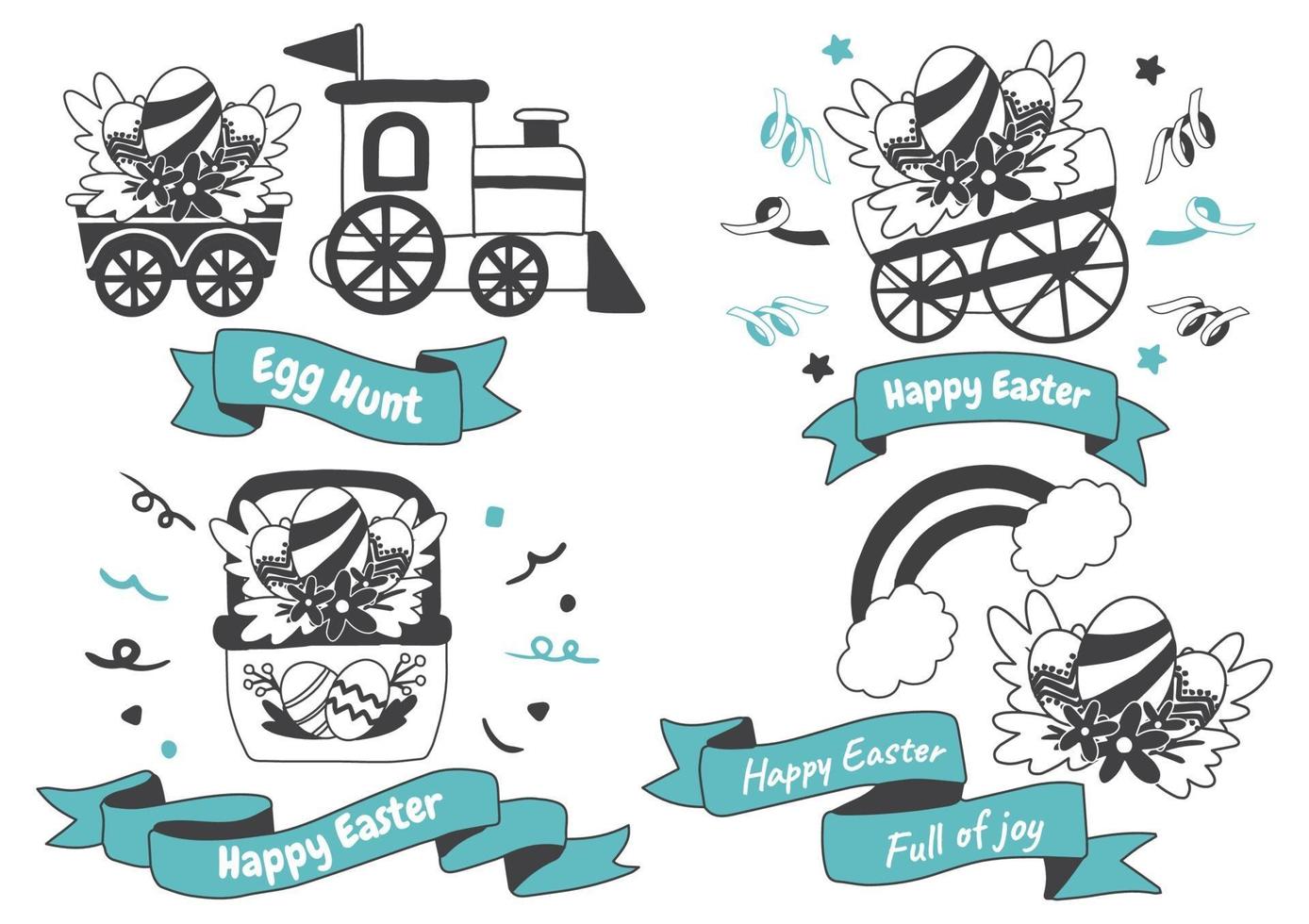 Easter Vector illustration for banner