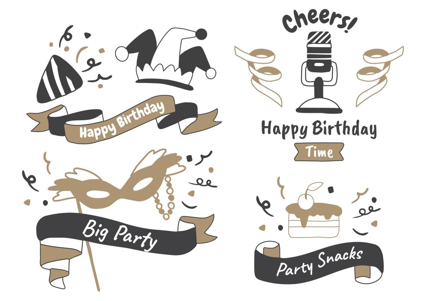 Party label Vector Logo for banner