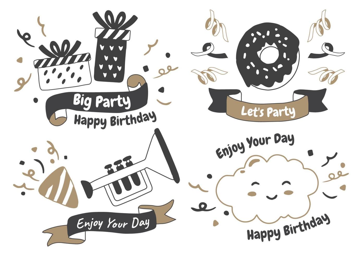 Party label Vector Logo for banner