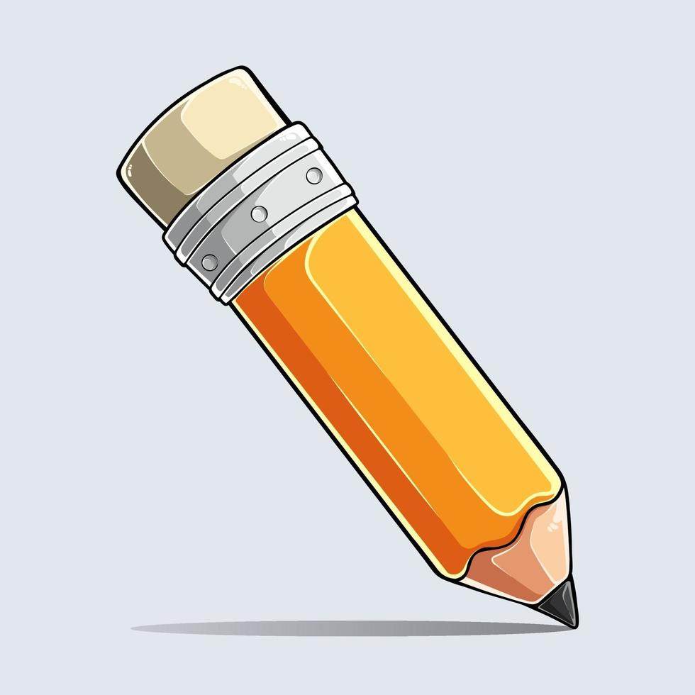 Writing pencil, 100th day of school vector