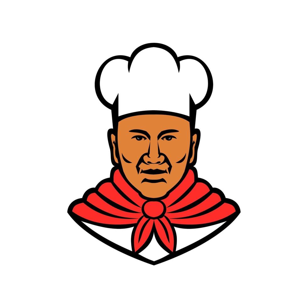 African American Baker Chef Cook Mascot vector