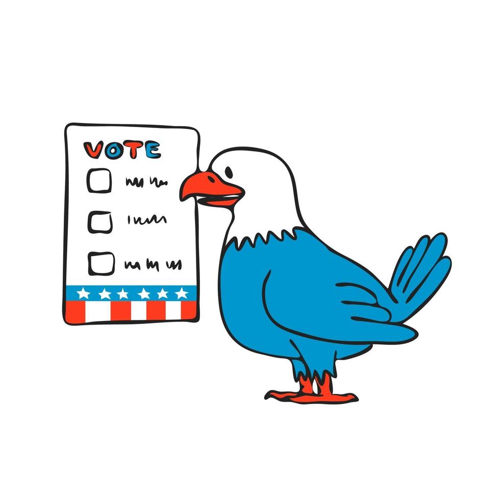 American eagle voting ballot vector