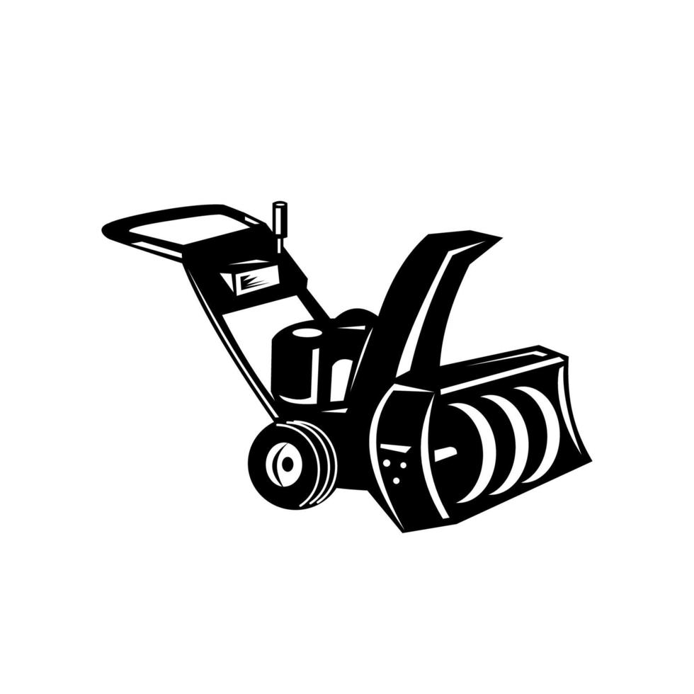 snow blower cartoon vector