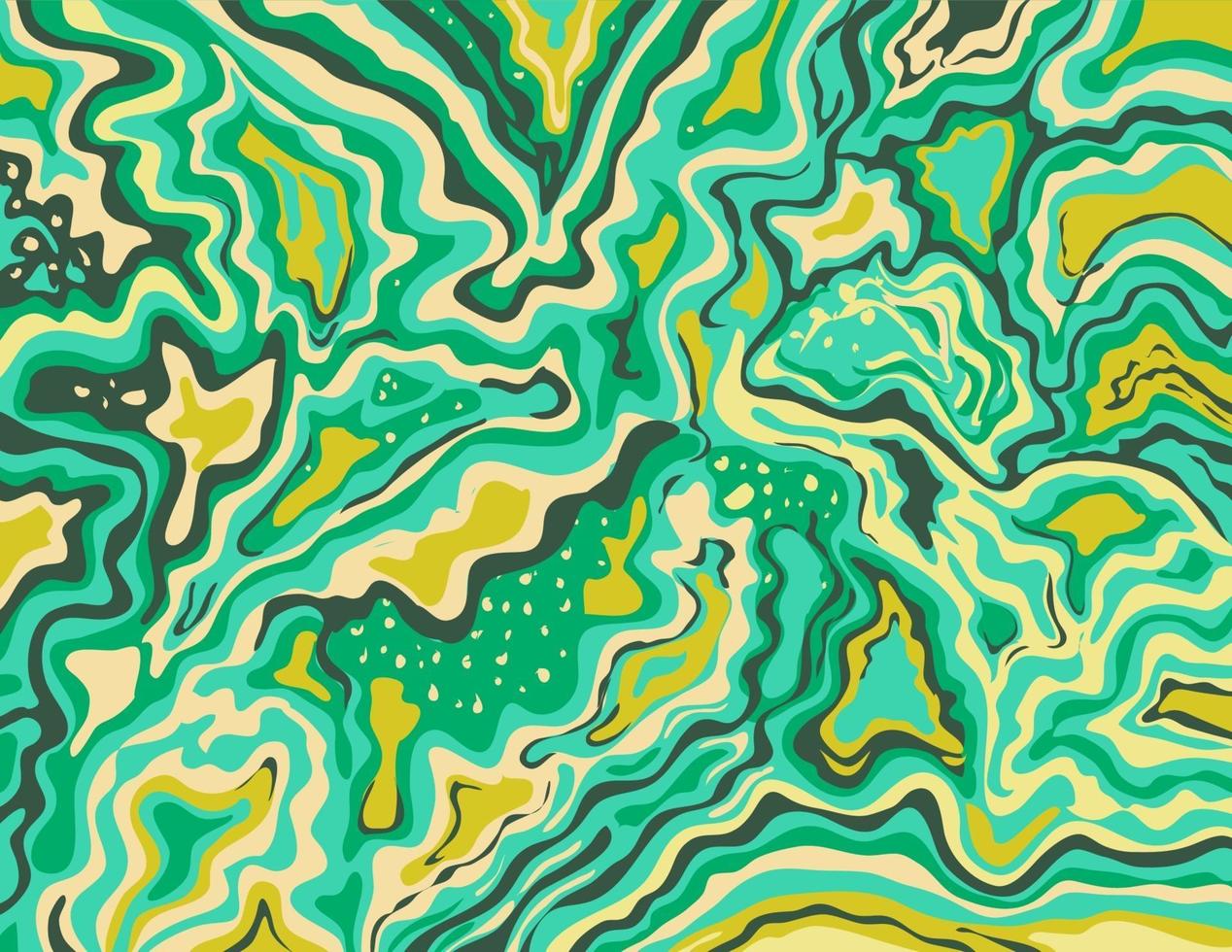 Aquamarine Artic Lime Green Inkscape Suminagashi Kintsugi Japanese Ink Marbling Paper Art vector