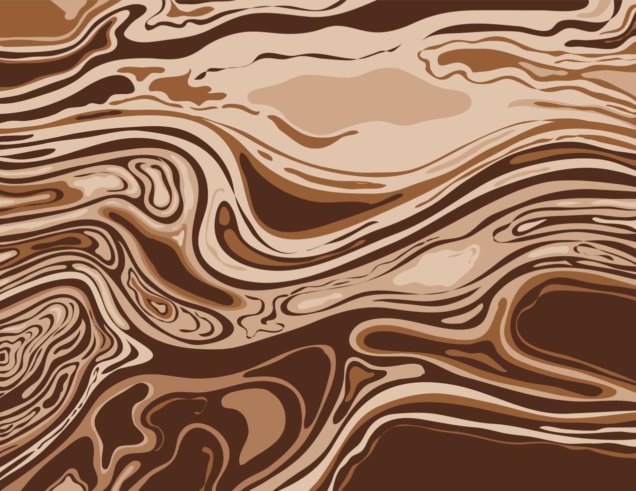 Alabaster and Bistre Brown Inkscape Suminagashi Kintsugi Japanese Ink Marbling Paper Abstract Art vector