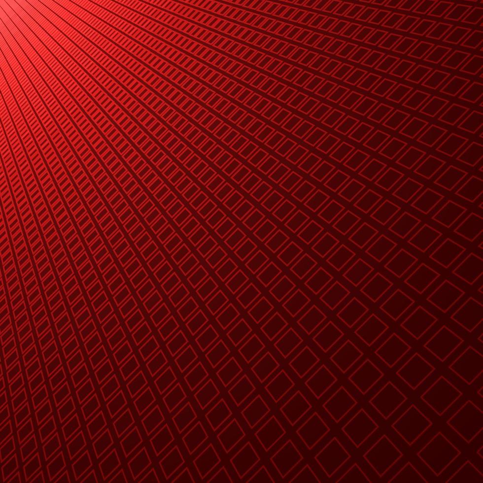 Abstract red gradient background with diagonal perspective square pattern texture. vector