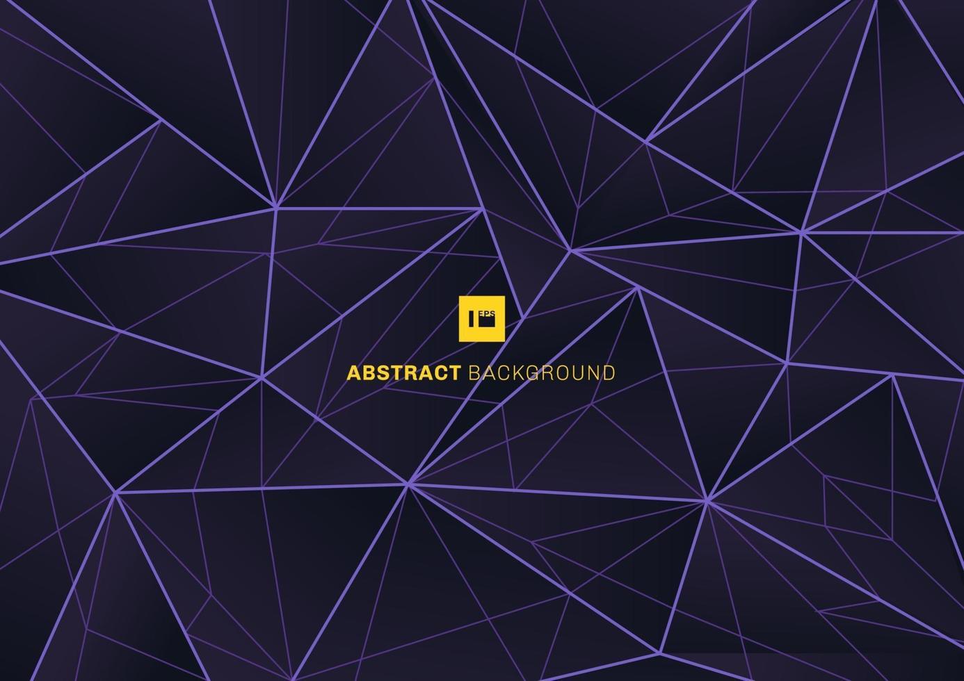 Abstract low polygon with lines, mosaic purple background. Triangle shapes in random pattern design. vector