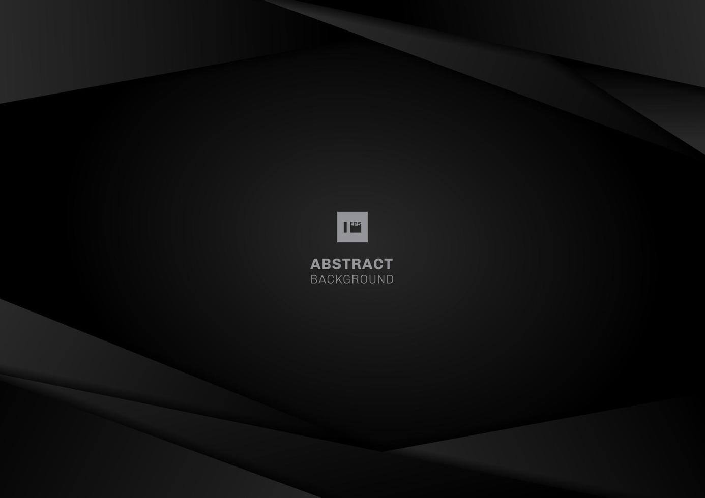 Abstract template black geometric frame layout. Modern technology design on dark background. vector