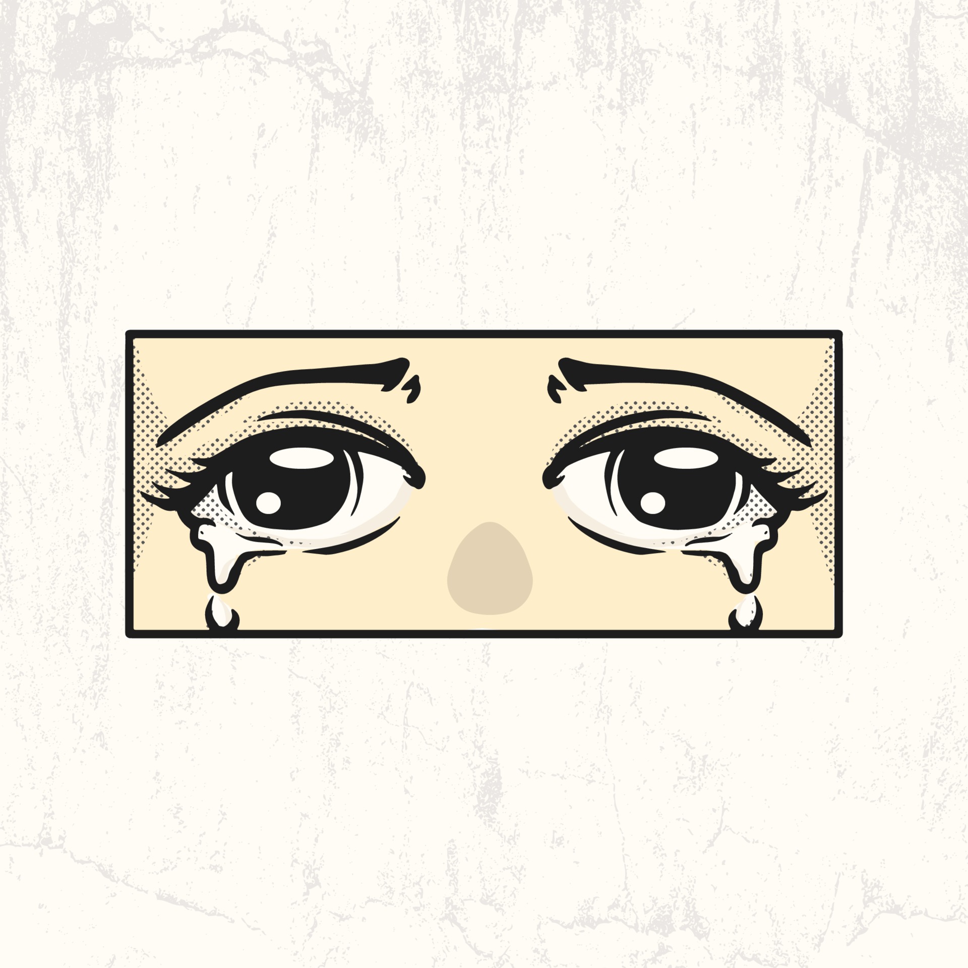 Premium Vector  Cute crying anime girl eye