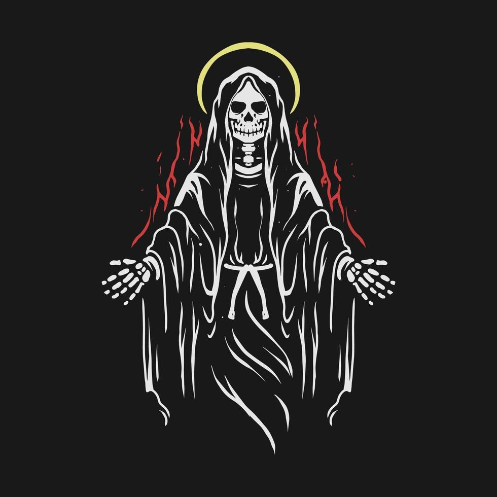 Death angel retro illustration vector