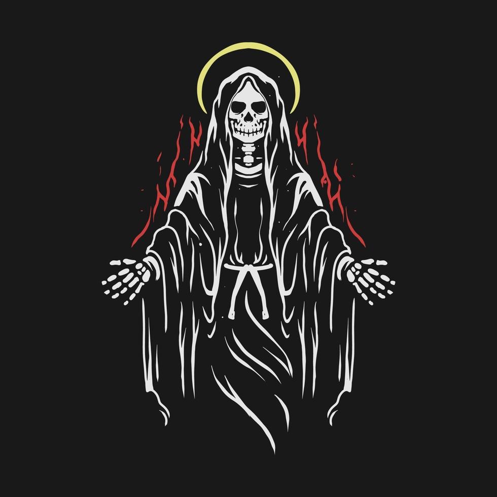 Death angel retro illustration vector