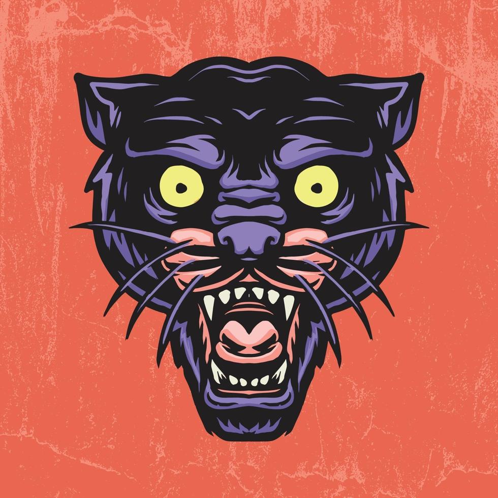 Hand drawn panther vector illustration