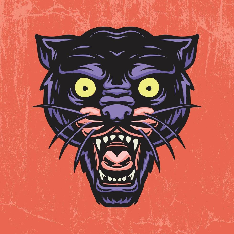 Hand drawn panther vector illustration