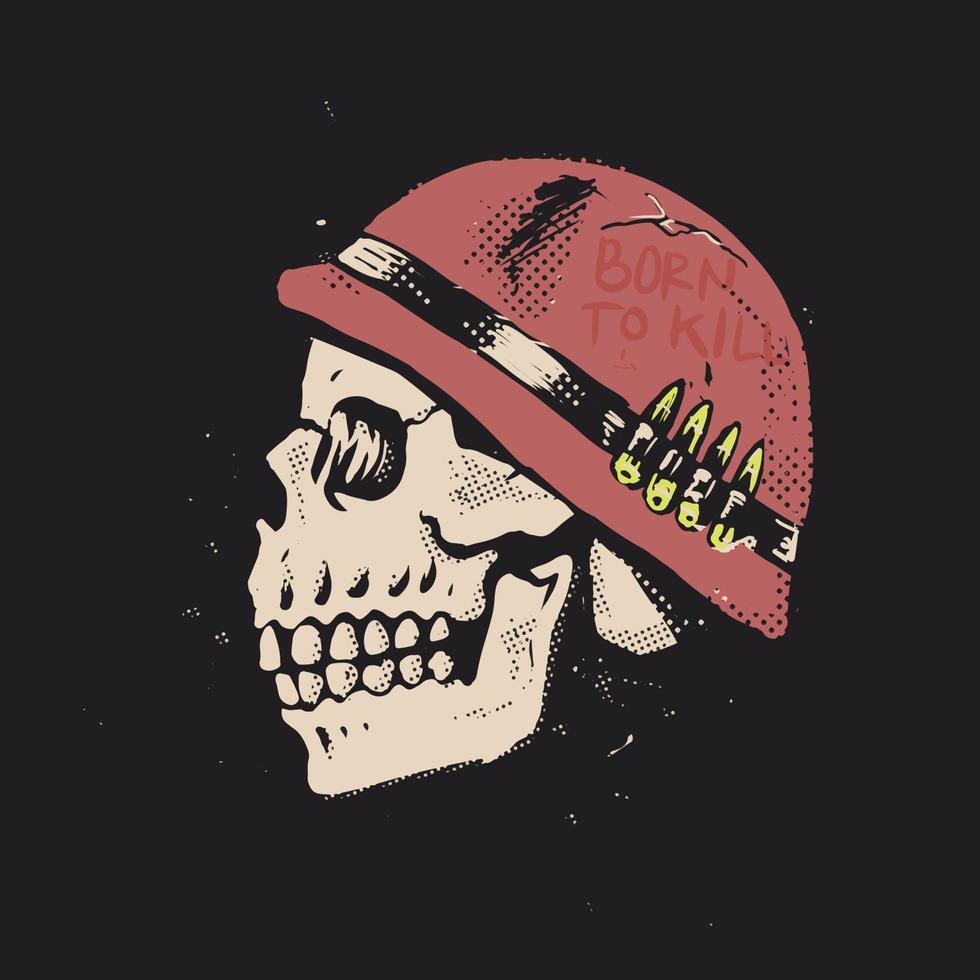 Born to kill skull illustration vector