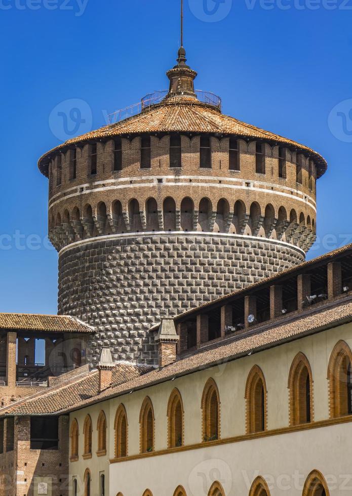 Castillo Sforza en Milán, Italia foto