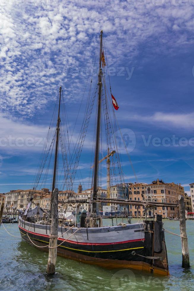 Old trabaccolo sailing ship in Venice, Italy photo