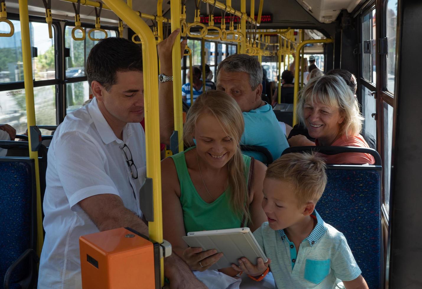 Family on a bus photo